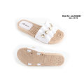 Superstarer 2020 New Design Women Slide Cork Sole Shoes New Release Summer Flat Beaded Slippers